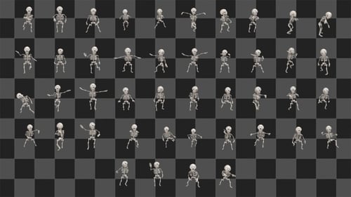 Cartoon Skeleton Movement Big Pack