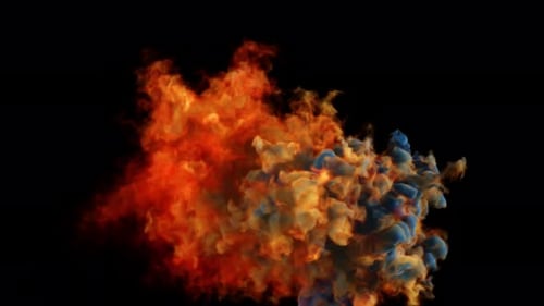 Fluid Smoke Burst Abstract Background
