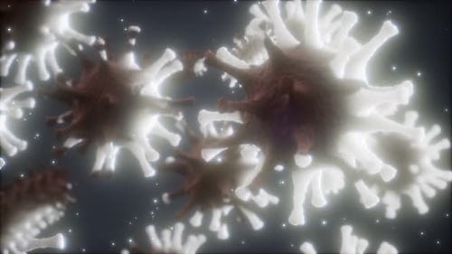 Medical Science 3D Animation of Virus Particles