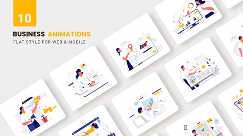 Flat Animated Business Concepts for Marketing and Explainer Videos