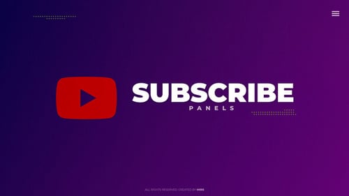 Animated YouTube Channel Subscribe Button Panels
