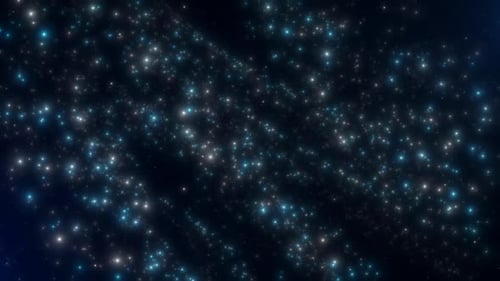 Abstract Shimmering Blue Particle Field Background Loop