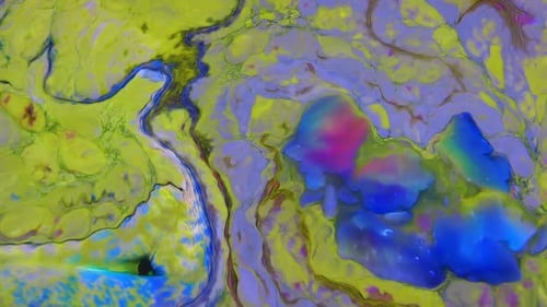 Abstract Fluid Art with Vibrant Colors