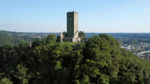 Baradello Castle Como Aerial View