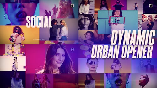 Dynamic Urban Lifestyle Glitch Opener and Slideshow