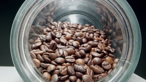 Close Up View of Coffee Beans in Jar