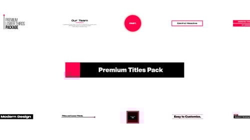 Premium Titles Pack for Davinci Resolve