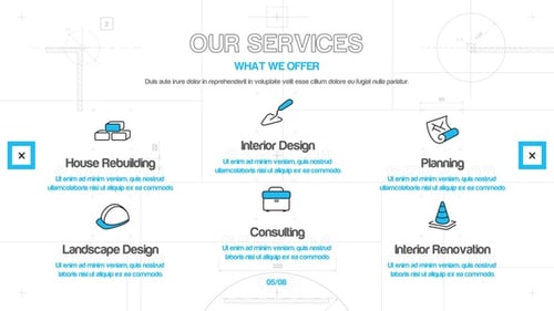 Architectural Blueprint Corporate Presentation Template