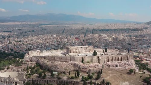 Aerial Shot of the Acropolis in Athens