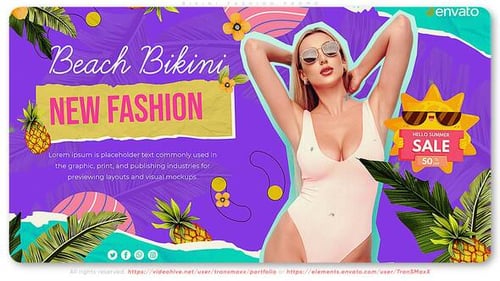 Promoción de moda de bikini