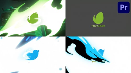 Logo de acción anime para Premiere Pro