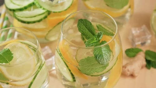 Refreshing Lemon Cucumber and Mint Infused Water