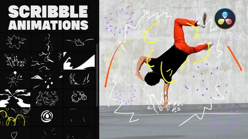 Abstract Scribble Animations for DaVinci Resolve