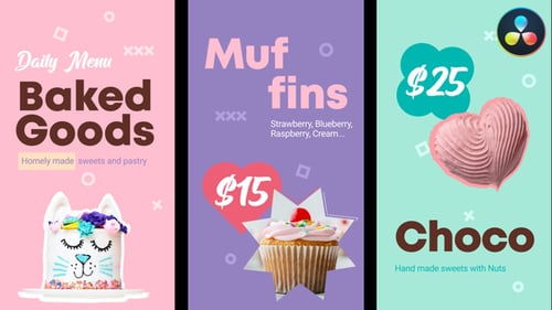 Baked Goods Menu | DaVinci Resolve