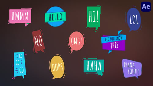 Expressive Animated Speech Bubbles with Liquid Text Effects