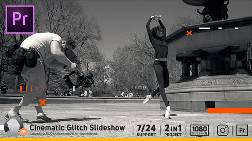 Cinematic Glitch Slideshow