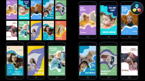 Animated Children's Birthday Party Invitation with Playful Doodles