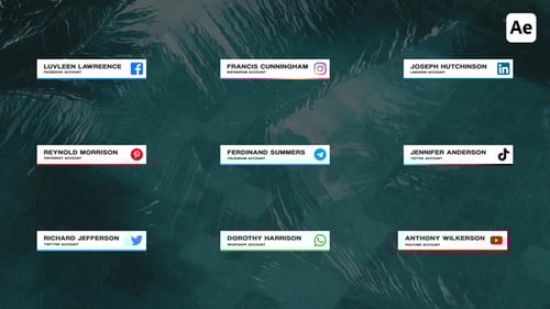 Social Media Lower Thirds For After Effects