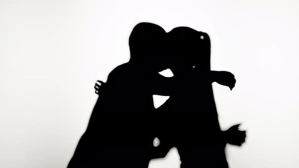 Silhouettes of Man and Woman Embracing, People Stock Footage ft ...