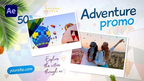 Dynamic Summer Travel Slideshow Promo with Photo Animations