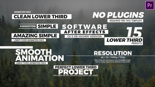 Dynamic Minimal Lower Third Titles for Modern Video Projects