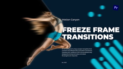 Dynamic Freeze Frame Video Transitions with Graphic Overlays