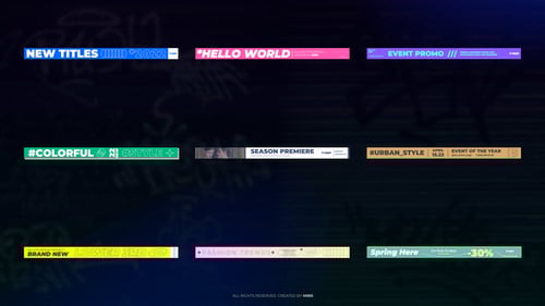 Flat Design Animated Lower Third Titles