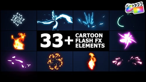 Dynamic Hand-Drawn Cartoon Flash FX Elements