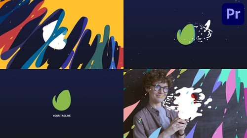 Cartoon Liquid Logo Opener for Premiere Pro
