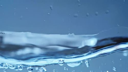 Water Surface Bubbles and Ripples Close Up