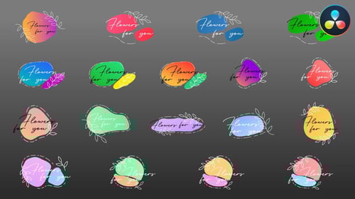 Organic Minimal Titles with Fluid Shapes and Animated Hand-Drawn Elements