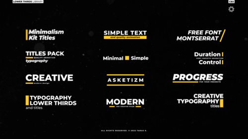 Clean Minimal Kinetic Typography Title Animations