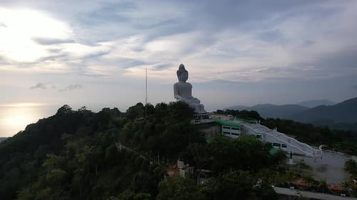 Drone View of the Big Buddha Thailand