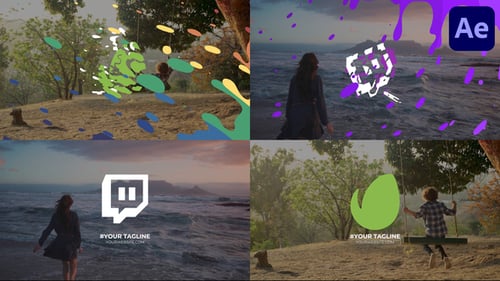 Colorful Fluid Logo Opener with Animated Rainbow Effects