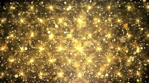 Golden Shimmering Sparkle Bokeh Celebration Background