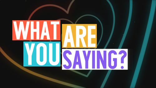 Dynamic Lyric Video with Bold Animated Text and Heart Tunnel Background