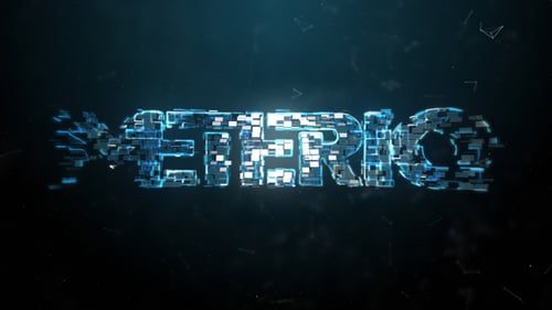 Futuristic Digital Blocks Logo Intro