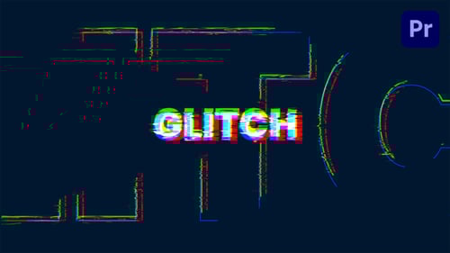 Glitch Text Intro | Mogrt