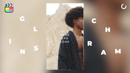 Dynamic Glitch Instagram Stories Template with Modern Typography