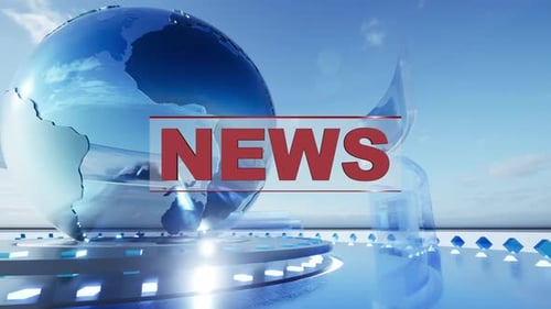 Modern 3D Animated News Opener with Global Earth