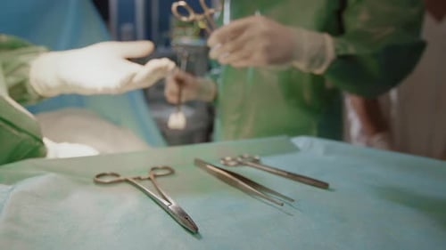 Surgical Instruments Ready in Modern Operating Room