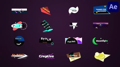 Títulos de arte moderno para After Effects