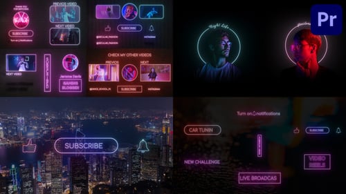 Neon Social Media Pack for Premiere Pro