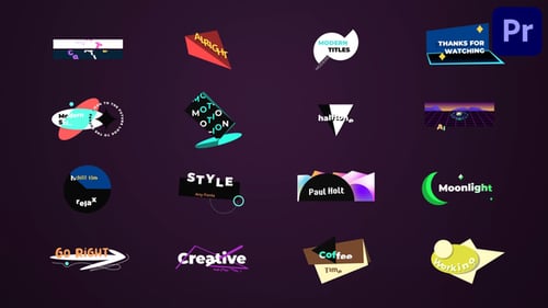Títulos de arte moderno para Premiere Pro