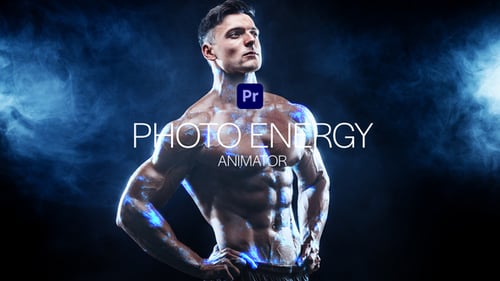 Photo Energy Animator for Premiere Pro - Dynamic Energy Photo Animation Template