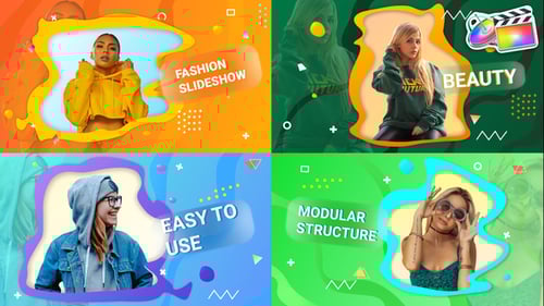 Modern Fluid Design Slideshow with Dynamic Transitions