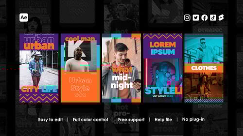 Modern Instagram Story Layouts with Dynamic Text and Graphics