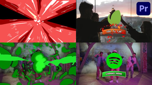 Comic Explosion Logo Opener for Premiere Pro