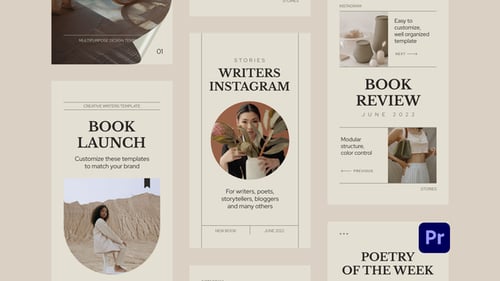 Writers Instagram Stories for Premiere Pro