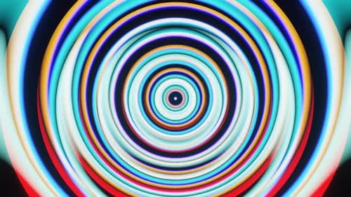 VJ Loop Bright overflows of colored circles 02